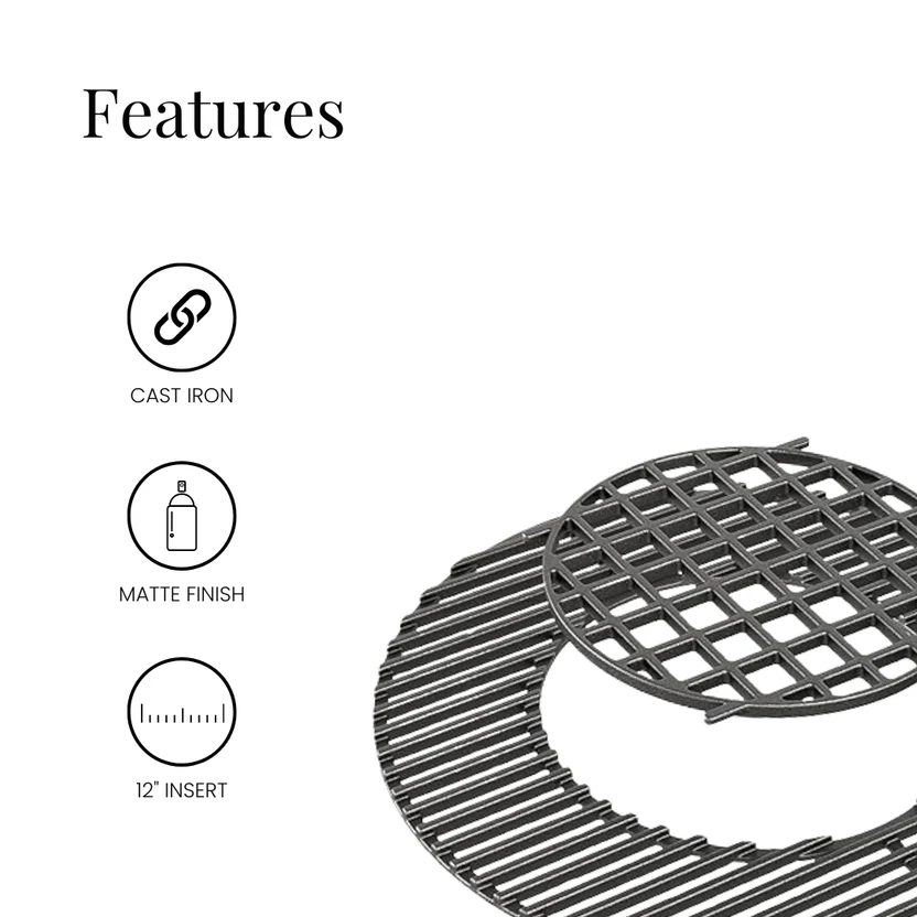 Campaquip Cast Iron Cooking Grate With Removable Insert - Image 4
