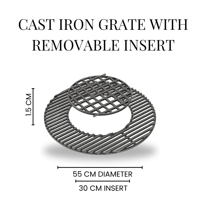 Campaquip Cast Iron Cooking Grate With Removable Insert - Image 3